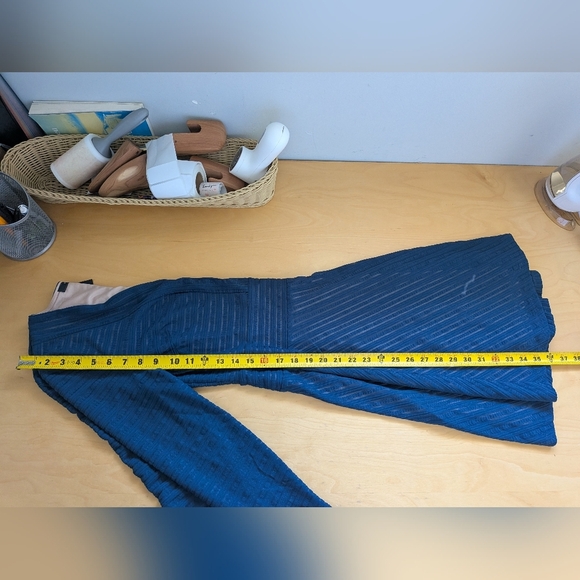 BCBG MAXAZRIA Navy Blue Fit Flare Dress Size Small Stripes Long Sleeves - Picture 11 of 11